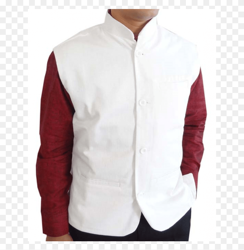 649x801 Waist Jackets White Dealmust New Half Modi Jacket, Clothing, Apparel, Sleeve HD PNG Download