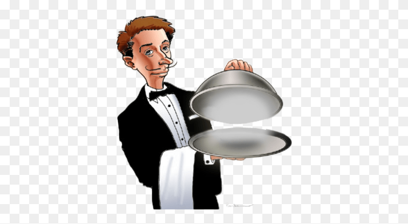 364x401 Waiter Waiter Clip Art, Person, Human, Lamp HD PNG Download