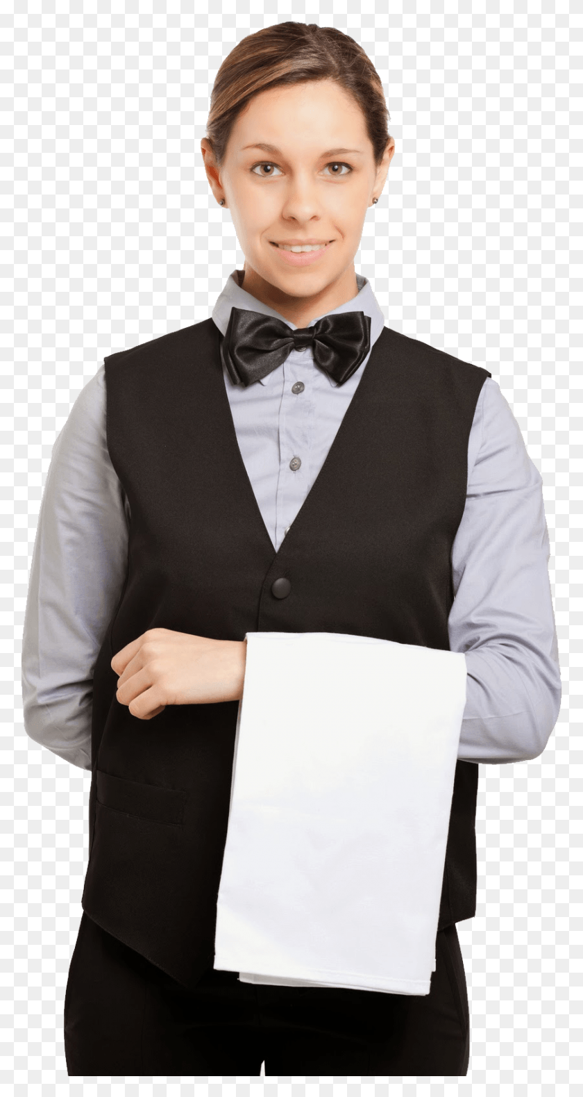 840x1636 Waitress Waiter And Waitress, Clothing, Apparel, Tie HD PNG Download
