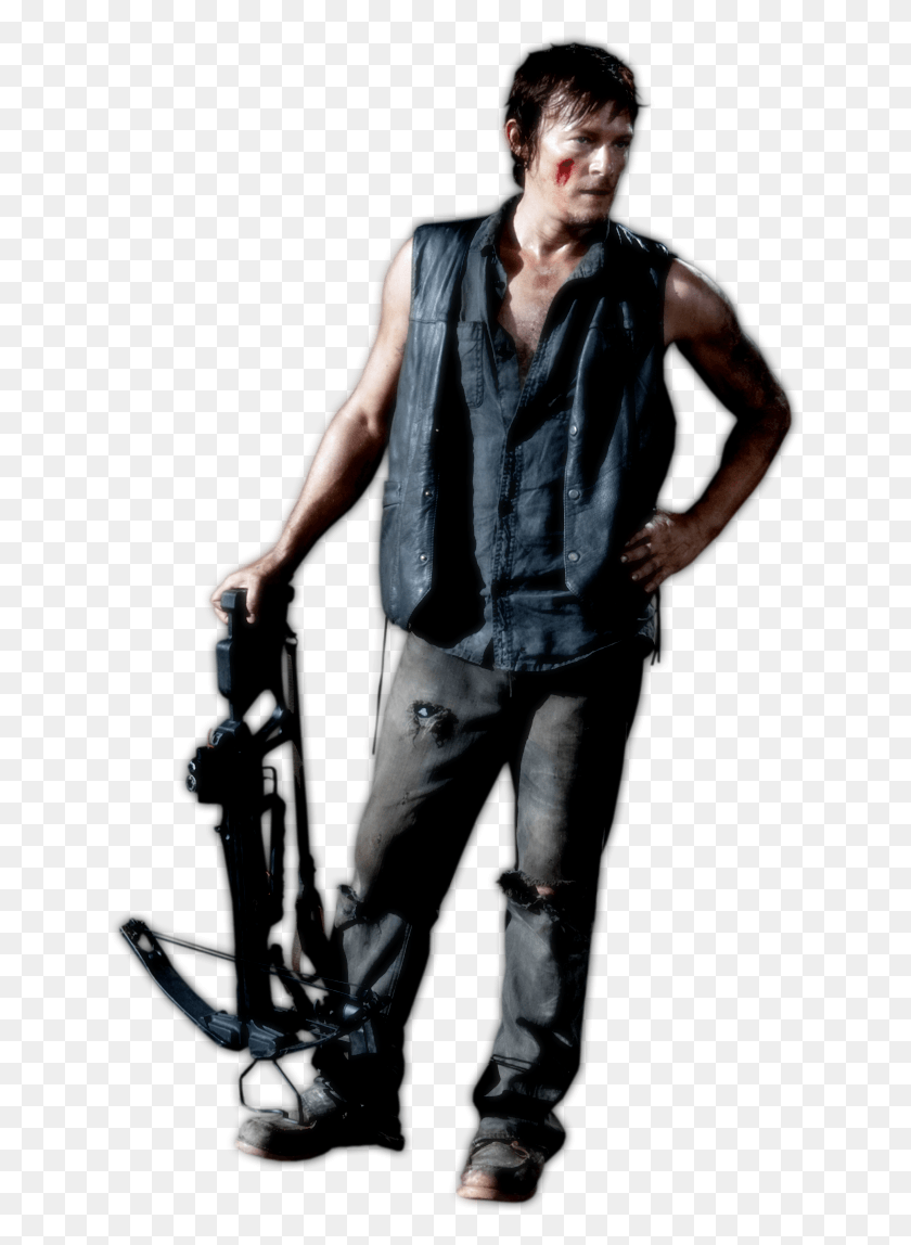 637x1088 Walking Dead Transparent The Walking Dead Daryl, Person, Human, Clothing HD PNG Download
