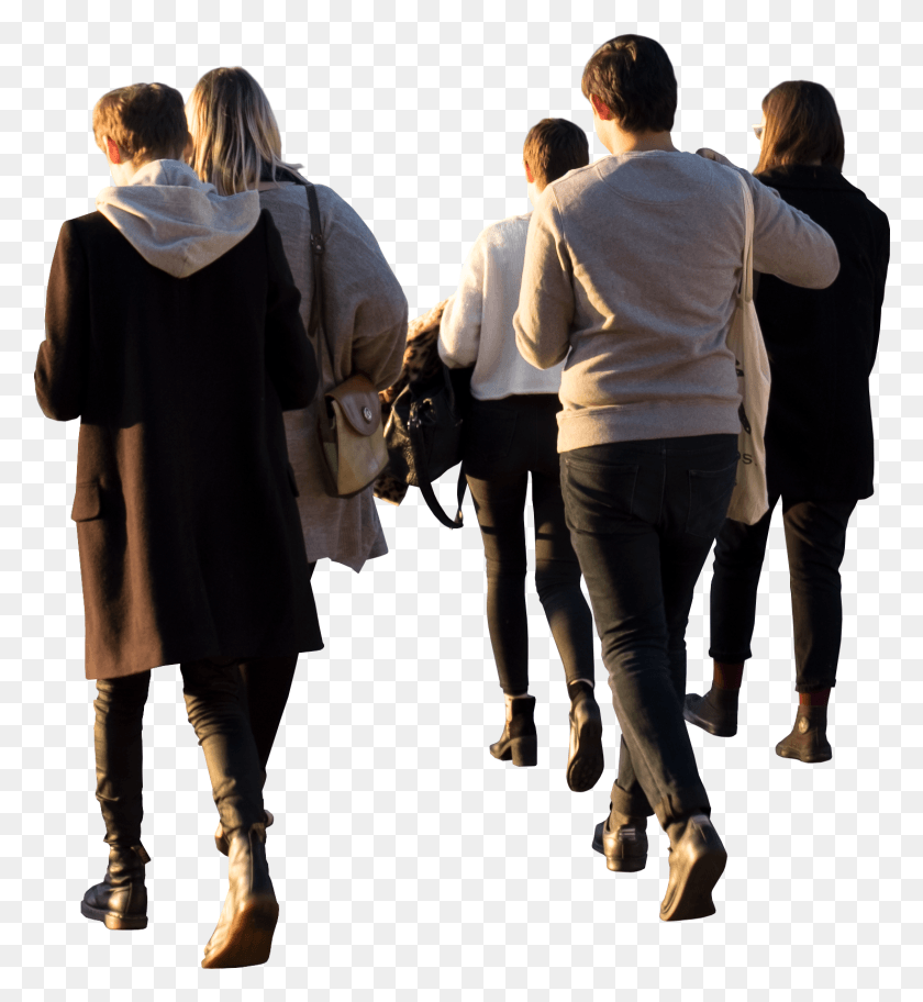 1483x1621 Walking People Back Side Of People, Clothing, Person, Shoe HD PNG Download