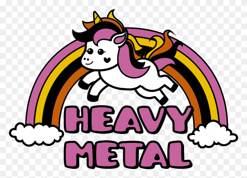 801x560 Wall Colour Heavy Metal Unicorn, Text, Label, Graphics HD PNG Download