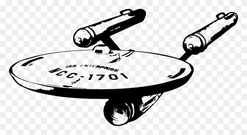 819x418 Wall Decal Starship Enterprise Sticker Star Trek Star Trek Enterprise Svg, Telescope, Microscope HD PNG Download