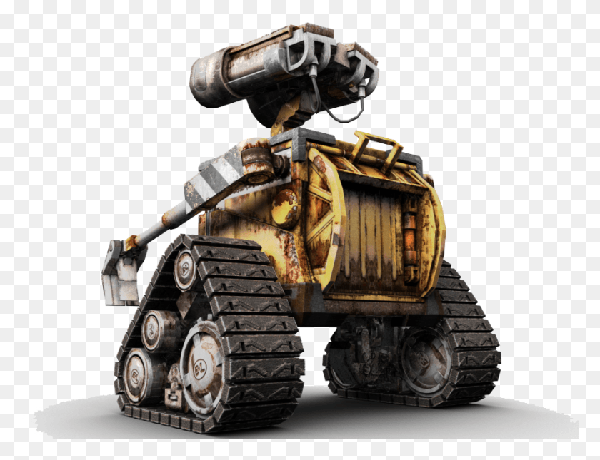 889x667 Wall E Transparent Background Back Of Wall E, Robot, Tank, Army HD PNG Download
