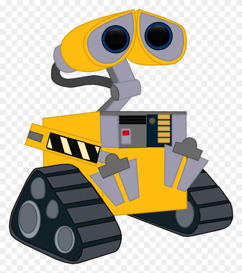 900x1024 Wall E Transparent Wall E Robot Cartoon, Bulldozer, Tractor, Vehicle HD PNG Download
