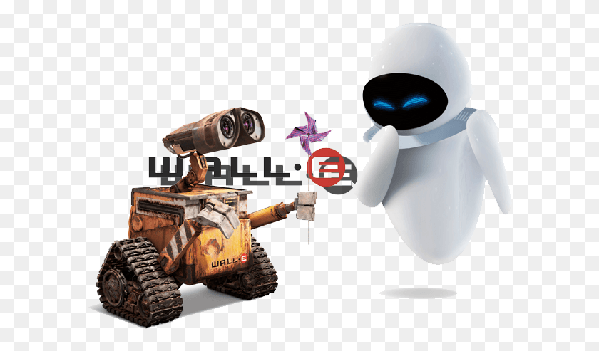600x433 Wall E Wall E And Eve Pinwheel, Robot, Toy, Electronics HD PNG Download