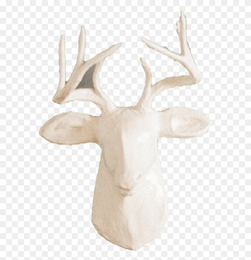585x810 Wall Home Deer Clipped Rev 1 Original Elk, Antler, Cross, Symbol HD PNG Download