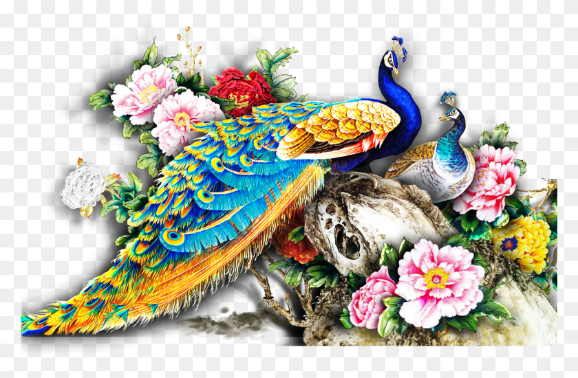 1418x891 Wall Painting Mural Transprent Free, Bird, Animal, Sea HD PNG Download