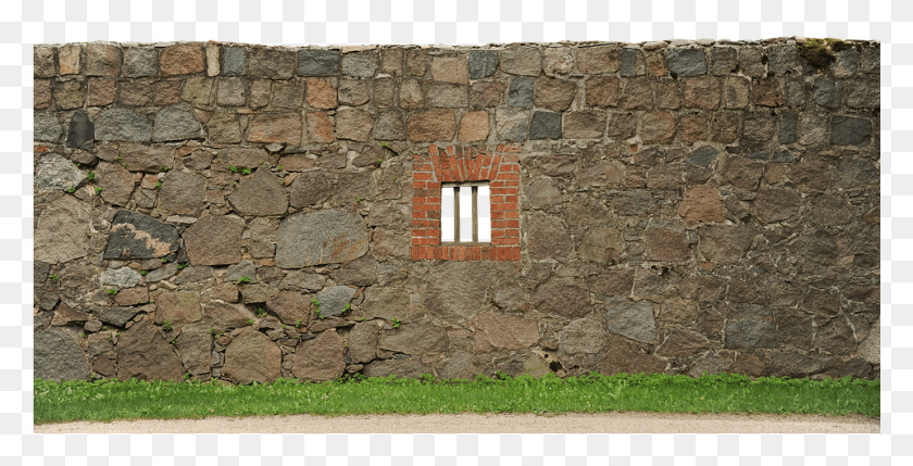 961x455 Wall Stone Wall Meadow Window Isolated Wall, Bunker, Building, Stone Wall HD PNG Download