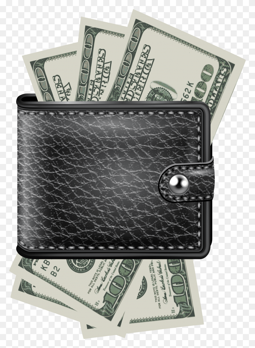 3294x4587 Wallet With Bills Clipart Wallet Transparent, Money, Dollar, Accessories HD PNG Download