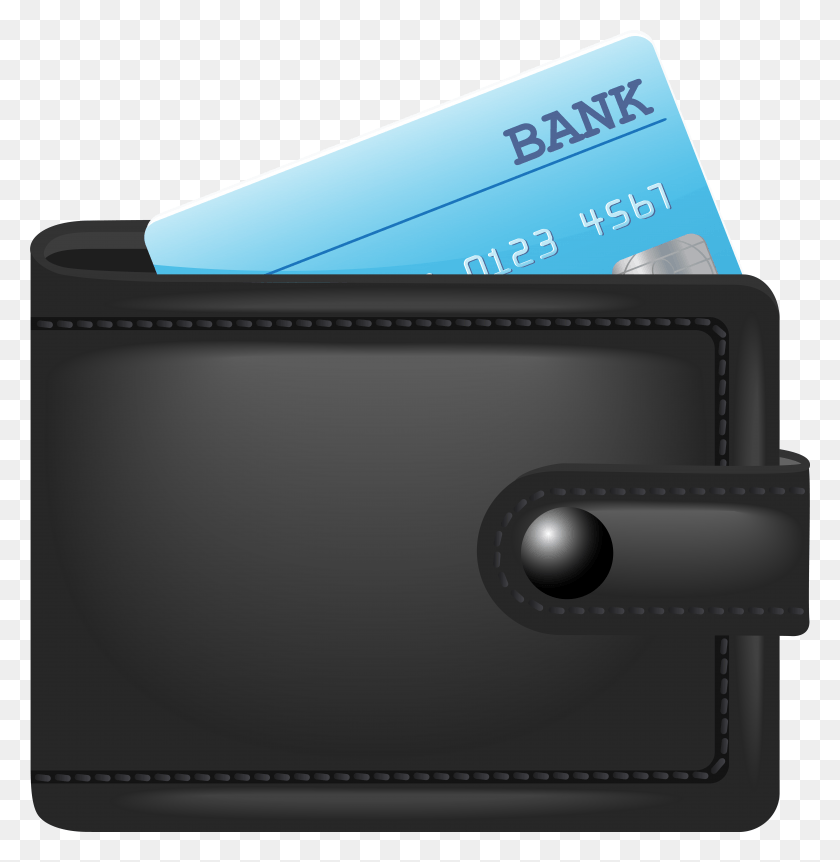7689x7909 Wallet With Credit Card Clip Art Image, Text, Accessories, Accessory HD PNG Download
