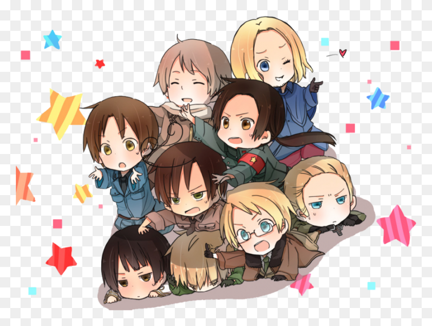 864x637 Wallpaper And Background Photos Of Bad Touch Trio Hetalia Allies And Axis, Manga, Comics, Book HD PNG Download