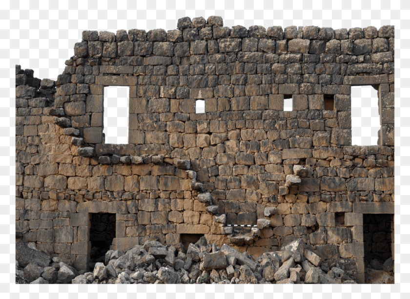 945x671 Walls Large By Kungfufrogmma, Bunker, Building, Rubble HD PNG Download