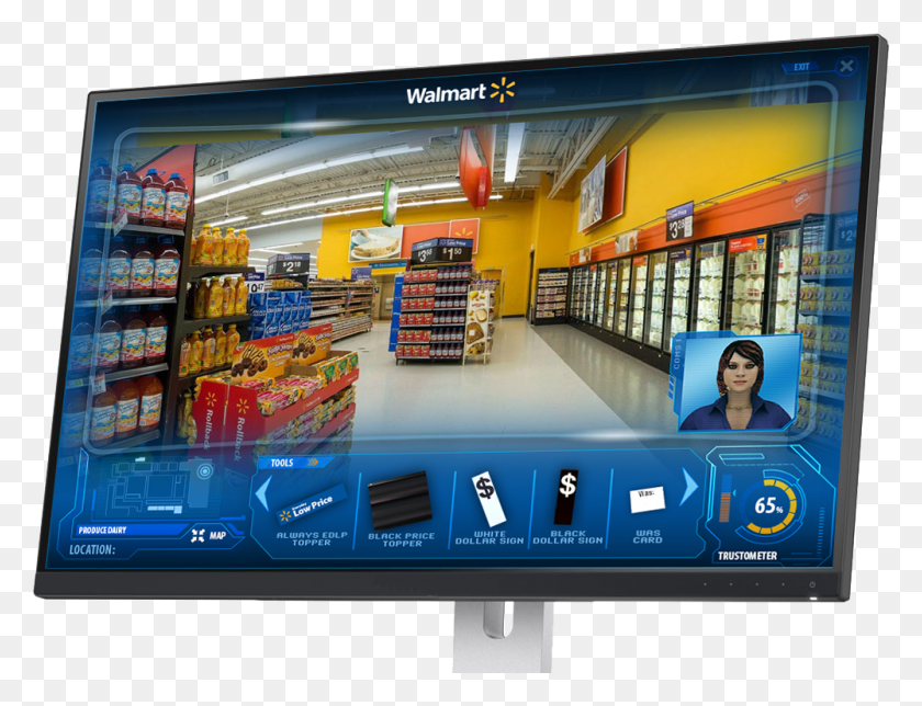 1000x749 Walmart Store, Monitor, Screen, Electronics HD PNG Download