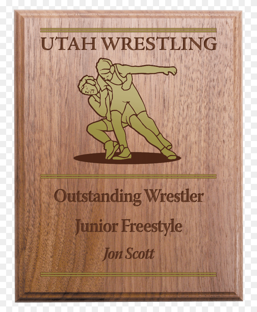 751x958 Walnut Plaque For The Utah Wrestling Event Skiing, Wood, Poster, Advertisement HD PNG Download