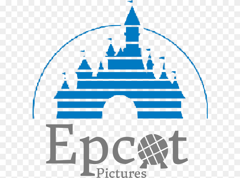 613x625 Walt Disney Castle Logo Disney Blue Castle Logo, People, Person, City, Architecture PNG