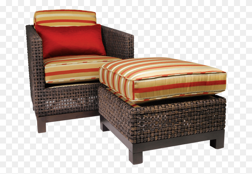 673x522 Walters Interior Casanova Ottoman Wicker, Furniture, Bed, Cushion HD PNG Download