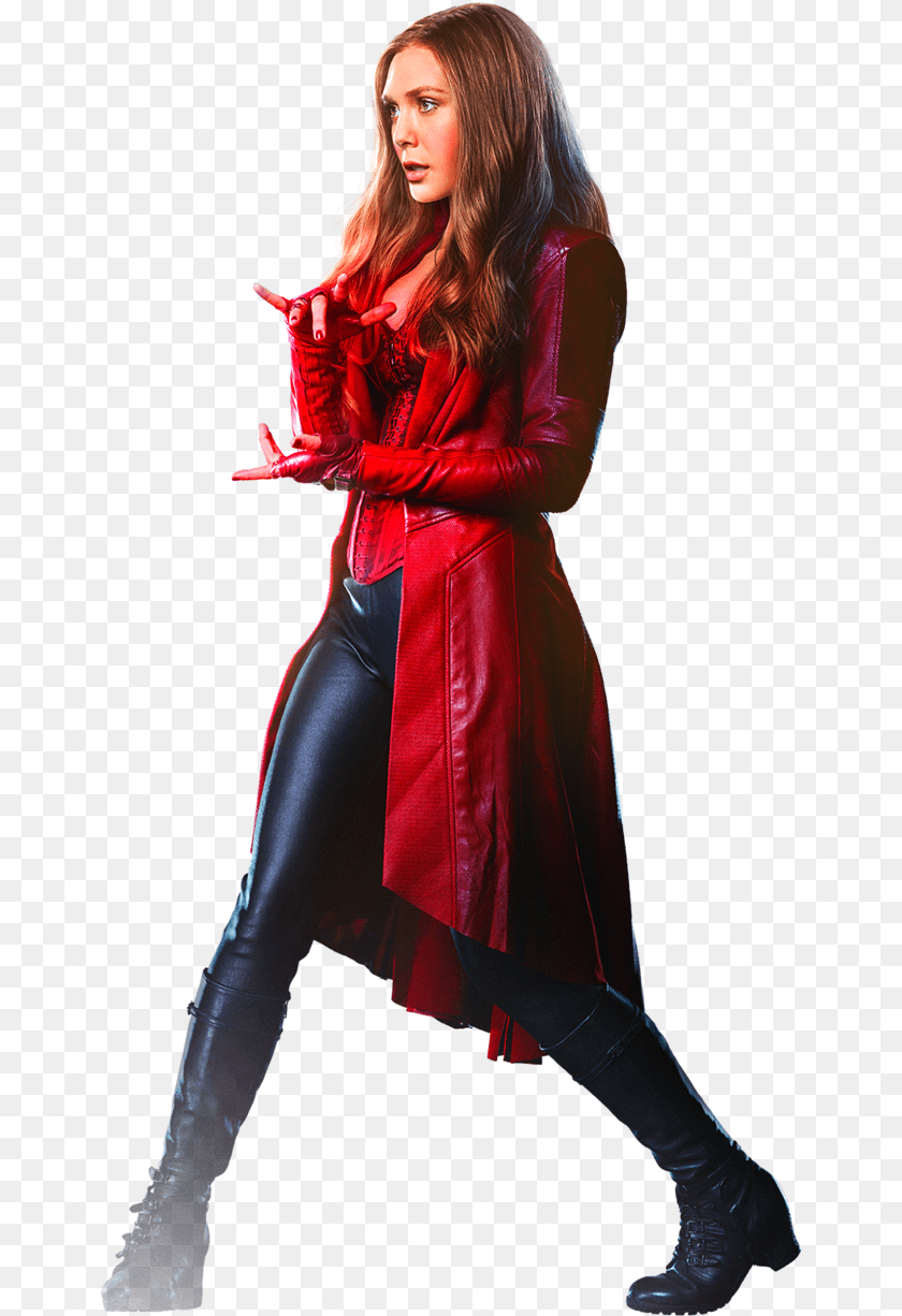 652x1226 Wanda Maximoff Avengers Scarlet Witch Transparent, Adult, Person, Jacket, Woman Sticker PNG