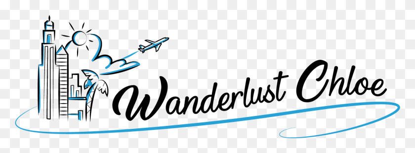 1437x461 Wanderlust Chloe Calligraphy, Aircraft, Vehicle, Transportation HD PNG Download