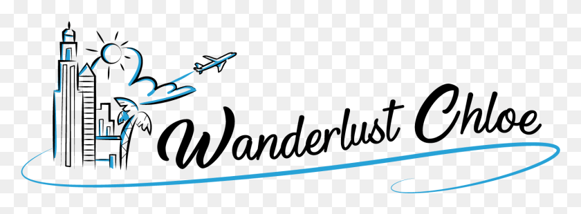 1437x461 Descargar Png Wanderlust Chloe Caligrafía, Aviones, Vehículo, Transporte Hd Png