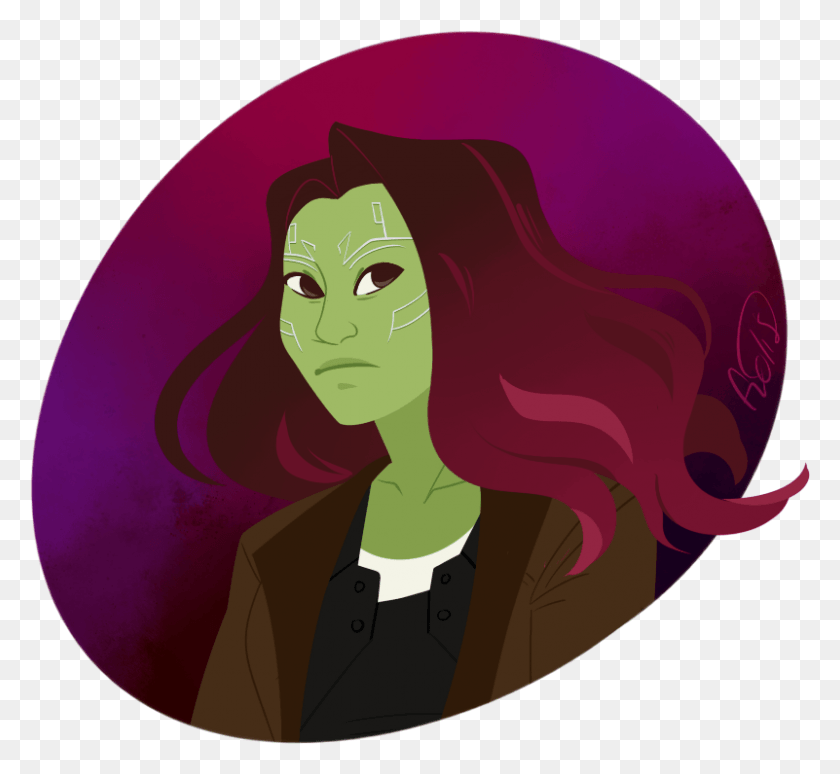 801x734 Wanted To Draw Gamora So Here39s A Quick Gamora Doodle Cartoon, Face, Graphics HD PNG Download