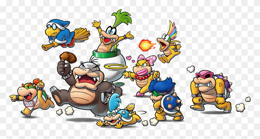 1229x616 Wants In On The Action Mario Et Luigi Bowser Inside Story Bowser Jr Journey, Gráficos, Multitud Hd Png