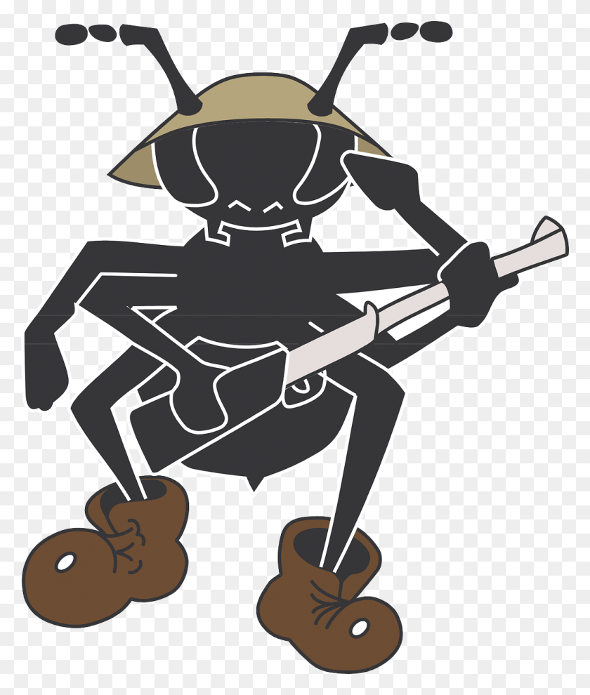 1073x1280 War Ant Helmet Gun Military Image Army Ants Clip Art, Bow, Stencil, Duel HD PNG Download