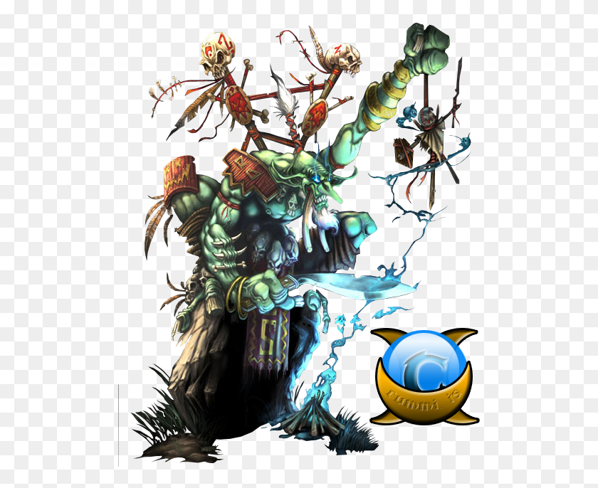 509x626 Warcraft Witch Doctor Digital Renders Цифровые Обои Warcraft 3 Witch Doctor Art, Орнамент, Узор, Фрактал Hd Png Скачать