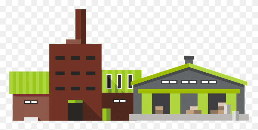 1028x480 Warehouse Factory Vector, Building, Urban, Housing HD PNG Download