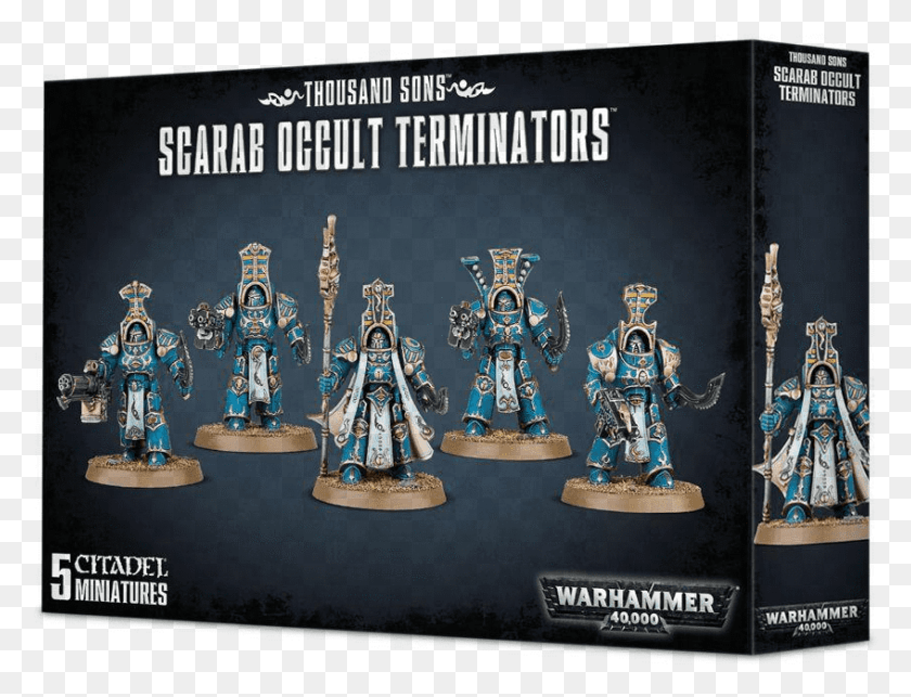 846x633 Warhammer Thousand Sons Scarab Occult Terminators Death Guard Deathshroud Bodyguard, Figurine, Advertisement, Robot HD PNG Download