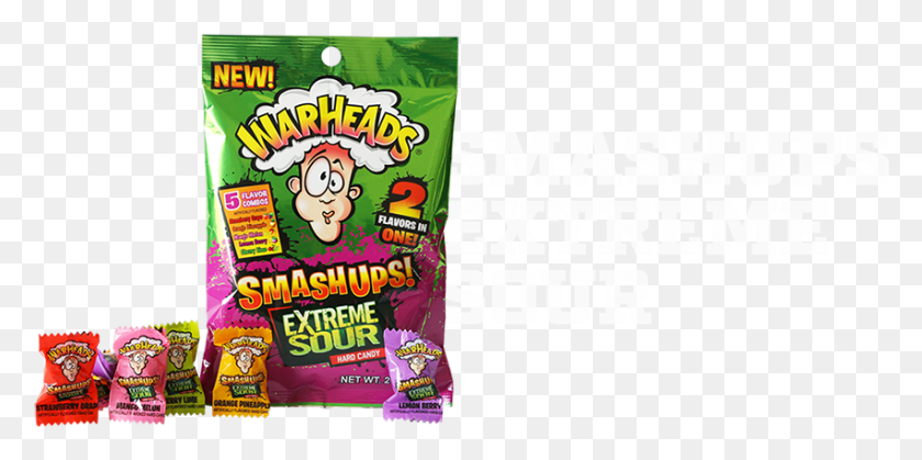 851x392 Warheads Smashups Extreme Sour, Sweets, Food, Confectionery HD PNG Download