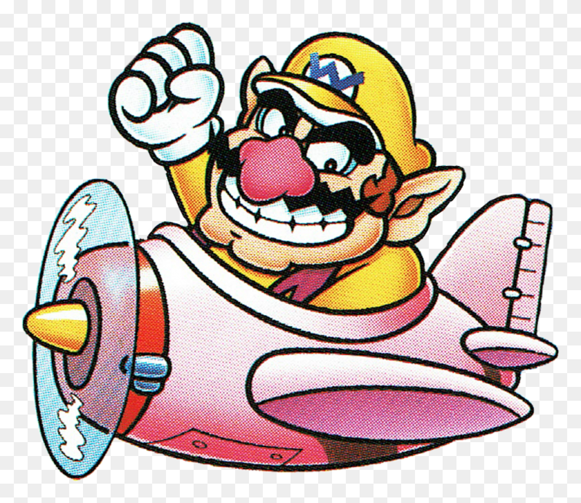 1024x878 Descargar Png Wario Mario Personaje Flying Plane High Freetoedit Land Super Mario Land, Alimentos, Etiqueta, Texto Hd Png