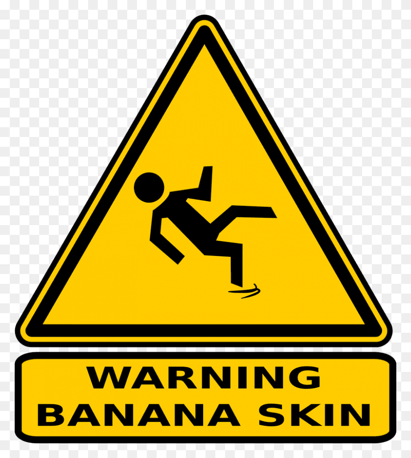 800x899 Предупреждающая Банановая Кожа, Дорожный Знак, Знак, Символ Hd Png Скачать