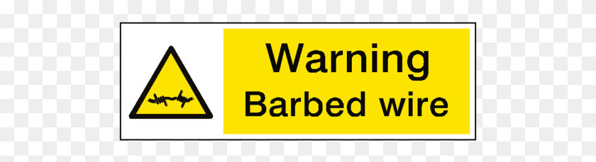 505x169 Warning Barbed Wire Hazard Sign Vibration Signs, Text, Word, Label HD PNG Download