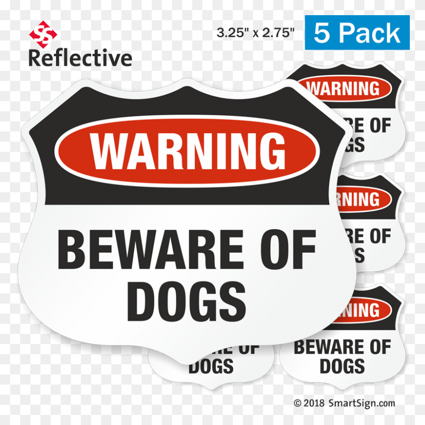 800x800 Warning Beware Of Dogs Shield Label Set Label, Text, Advertisement, Poster Descargar Hd Png