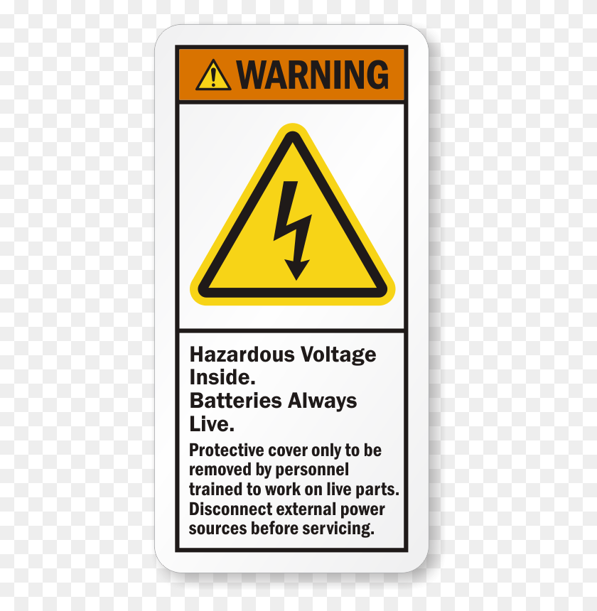 414x800 Warning Label High Voltage, Symbol, Road Sign, Sign HD PNG Download