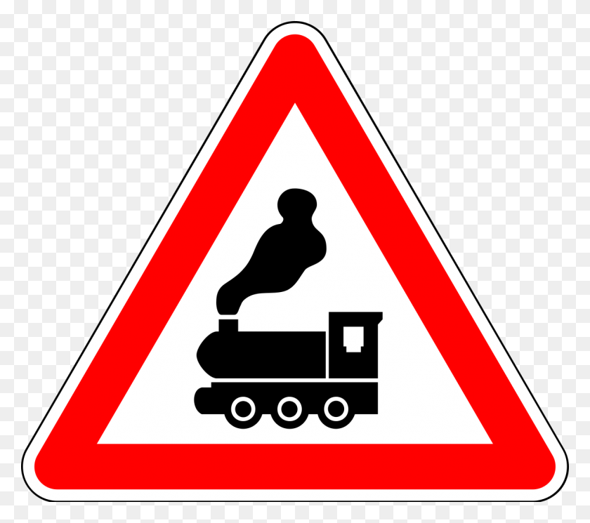 1165x1024 Warning Rail Crossing Without Safety Arm Falling Rocks Sign Meaning, Symbol, Road Sign, Person HD PNG Download