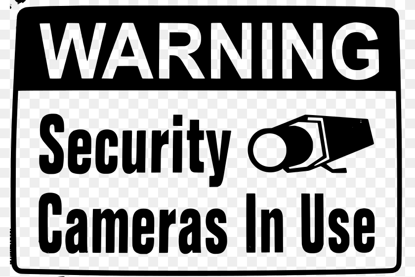 800x561 Warning Security Camera In Use, Gray Transparent PNG