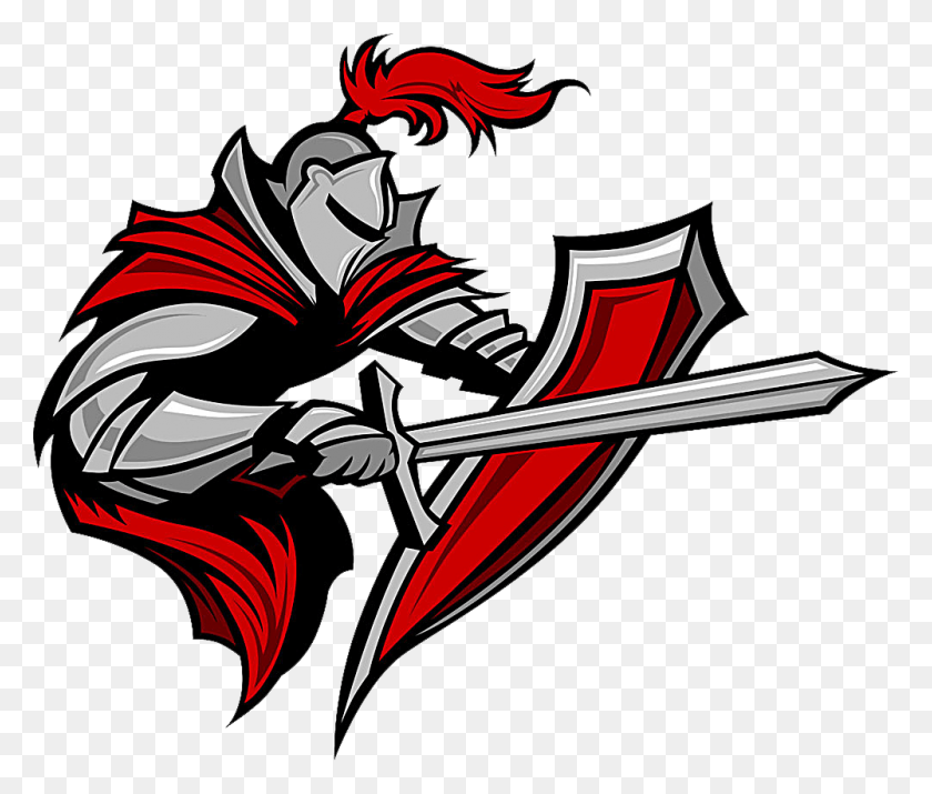 1000x840 Warrior Clipart Shield Clipart Knights Mascot Logo, Knight HD PNG Download