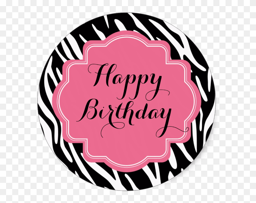 602x606 Was 10 95 Now 8 Happy Birthday Pink Circle, Label, Text, Word HD PNG Download
