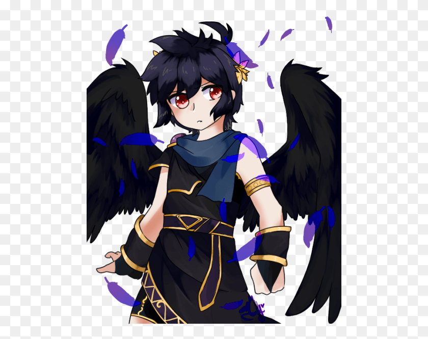 501x605 Was Playing Wayy Too Much Kid Icarus Uprising When Dark Pit Fanart, Manga, Comics, Book HD PNG Download