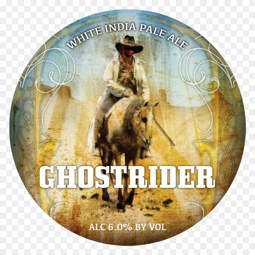856x856 Wasatch Ghostrider White Ipa Utah Brewers Cooperative, Persona, Humano, Caballo Hd Png