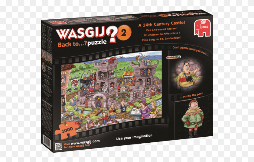 571x477 Wasgij Back To 2 A 14th Century Castle Cat Amp Mouse Jumbo Wasgij Minis Puzzle, Person, Human, Poster HD PNG Download