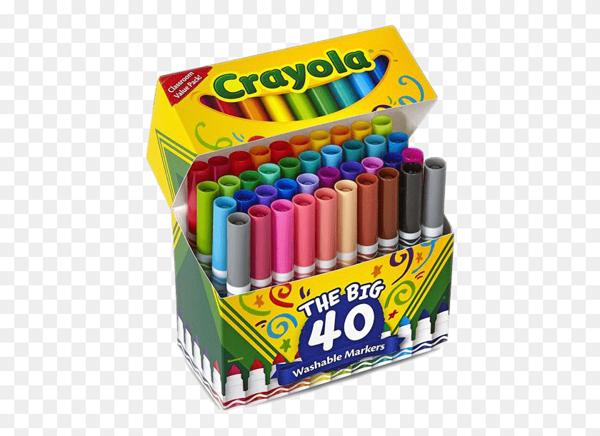 441x551 Washable Broad Line Markers Crayola 40ct Ultra Clean Washable Broad Line Markers, Marker, Crayon, Birthday Cake HD PNG Download