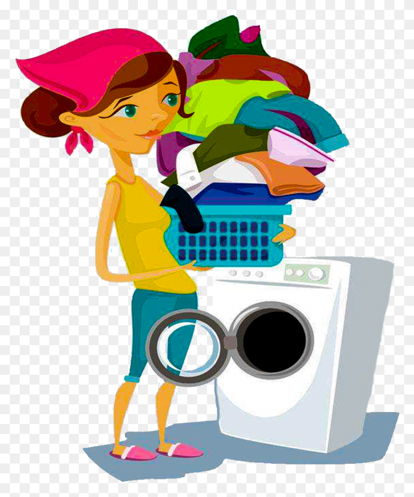 822x1000 Washing Machine Laundry Clothing Cartoon Washing Machine, Appliance, Washing HD PNG Download