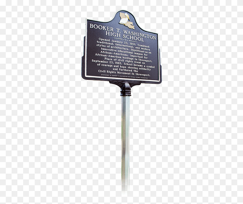 282x645 Washington High School39s Vision Is To Provide A Safe Booker T Washington High School Shreveport, Plaque, Weapon, Weaponry HD PNG Download