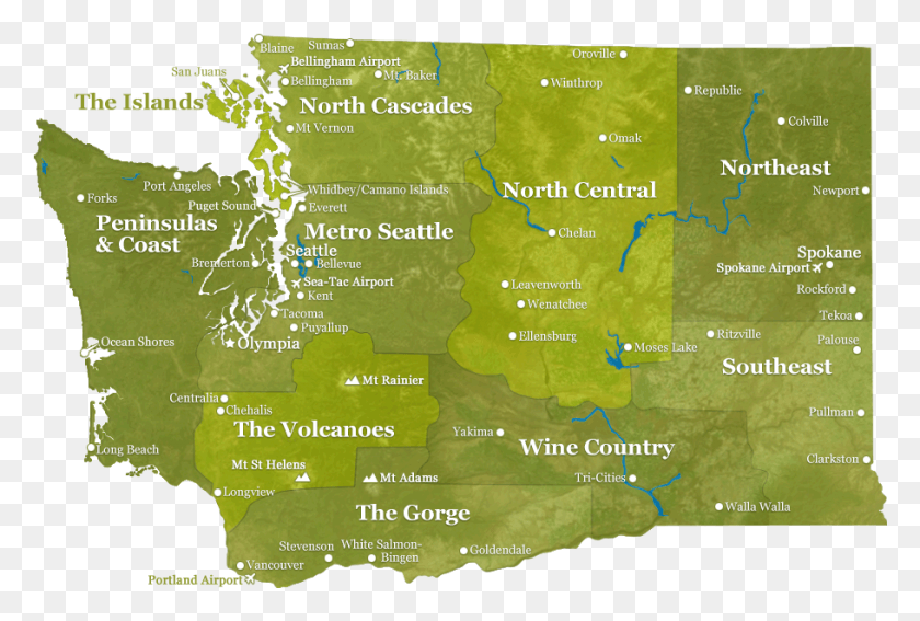 910x592 Mapa Del Estado De Washington Mapa Del Estado De Washington Montañas, Diagrama, Atlas, Parcela Hd Png