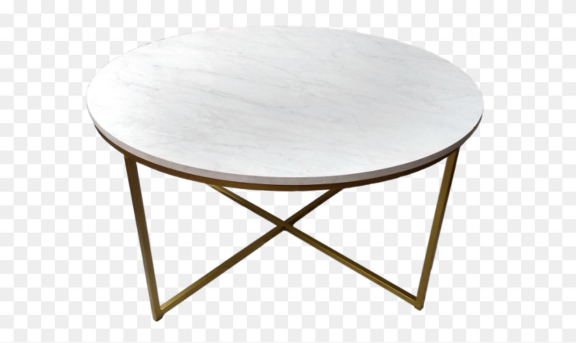 592x441 Wasser Gold And White Round Coffee Table Coffee Table, Furniture, Tabletop, Coffee Table HD PNG Download