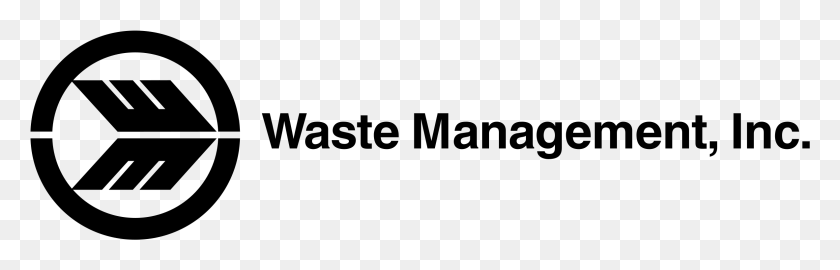 2367x639 Waste Management Inc Logo Círculo Transparente, Gris, World Of Warcraft Hd Png
