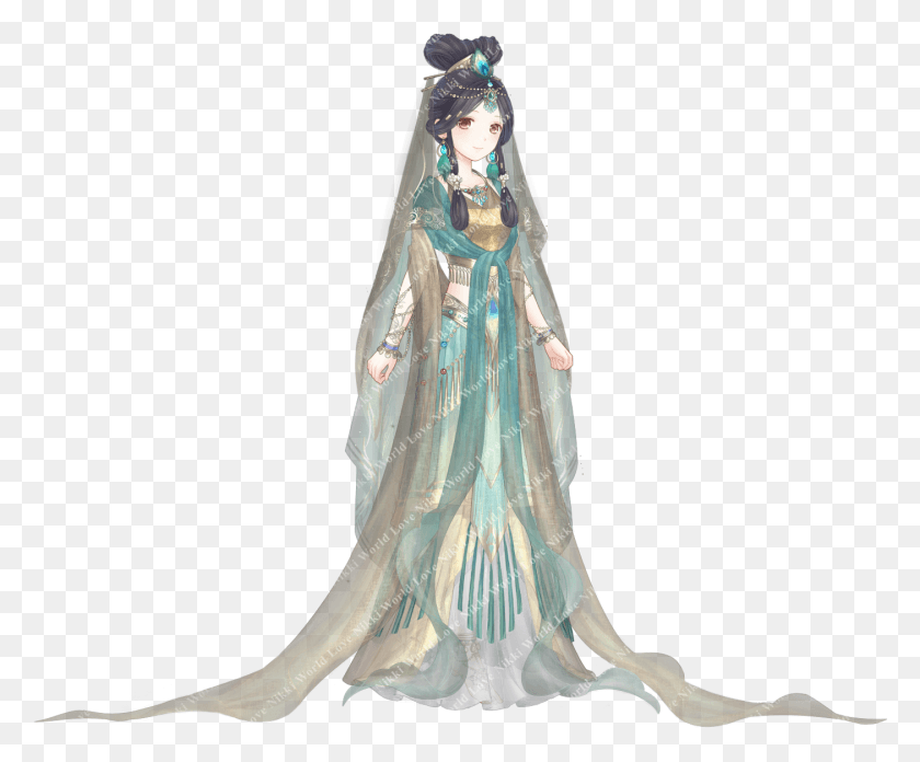 1404x1146 Wasteland Godess Of Peacock Figurine, Clothing, Apparel, Evening Dress HD PNG Download